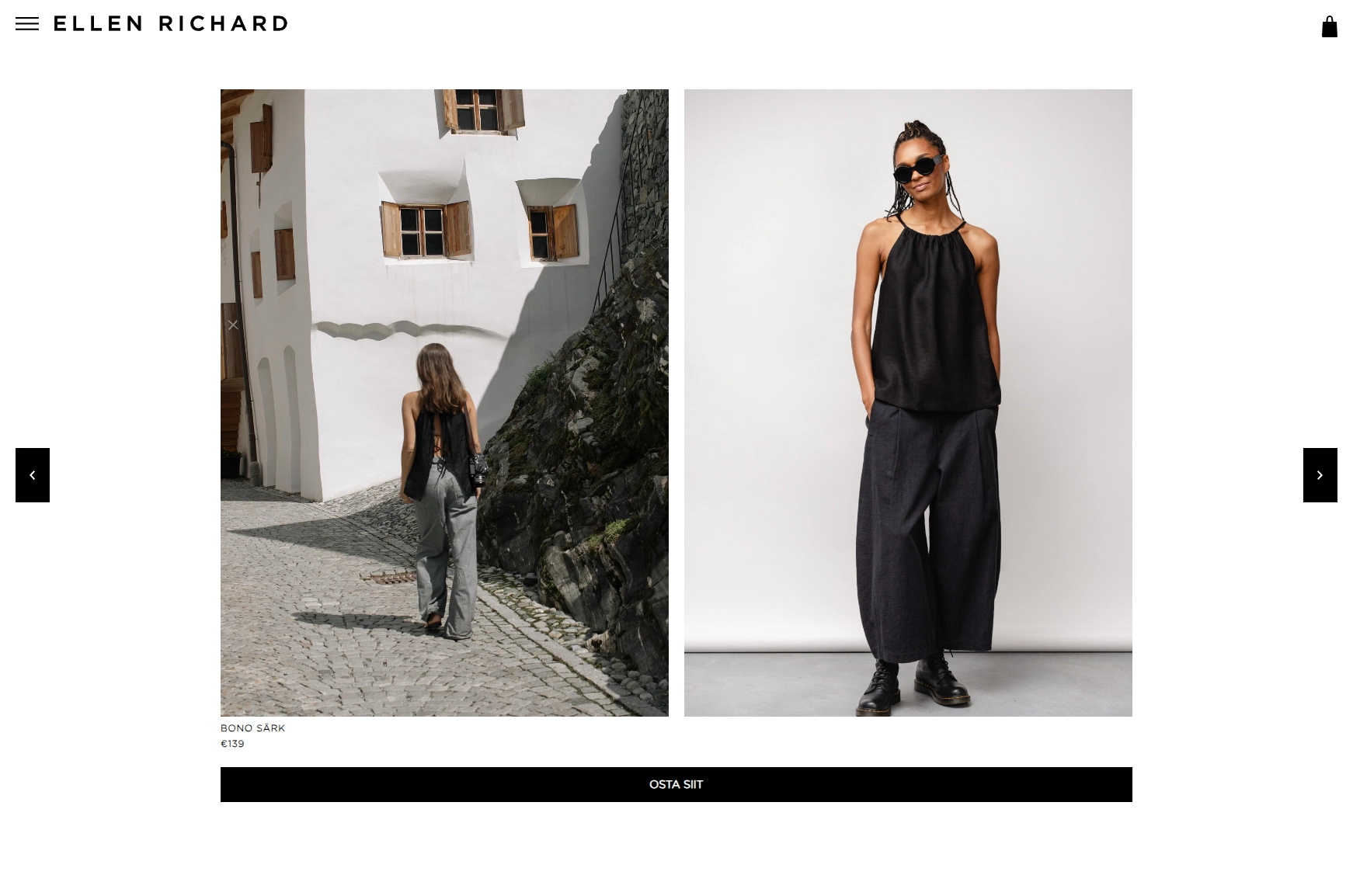 Grid of customer images wearing Ellen Richard products, featuring a variety of styles and fashion looks from real customers. Screenshot by SA.
